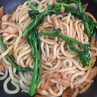 #美食说出“新年好”#板筋菜心炒乌冬的做法图解8