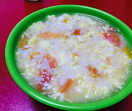 番茄鸡蛋汤汤饭的做法
