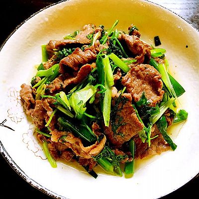 芫荽香葱爆羊肉