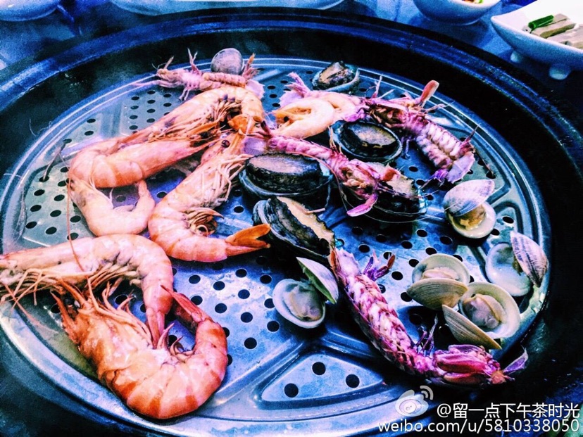 原汁蒸海鲜的做法图解1