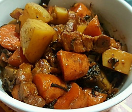 土豆胡萝卜梅干菜红烧肉的做法