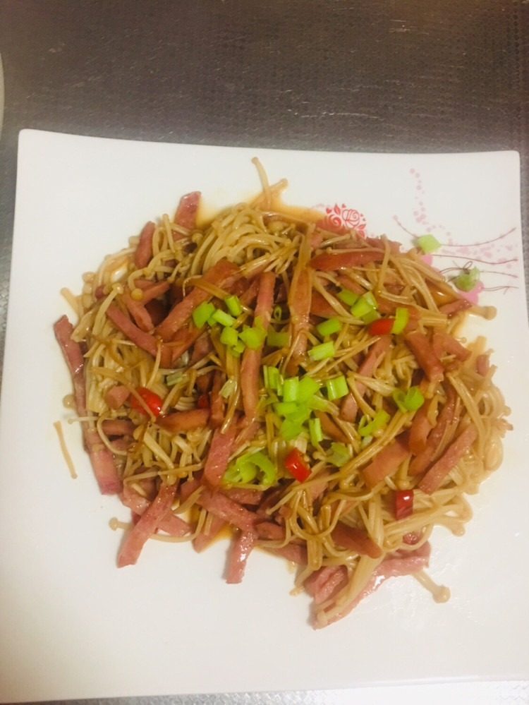 火腿金针菇的做法