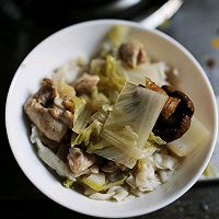 红菇白菜鸡汤面——一道菜搞定一顿饭的做法图解7
