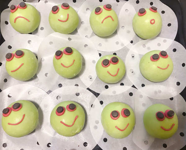 果蔬青蛙豆沙包