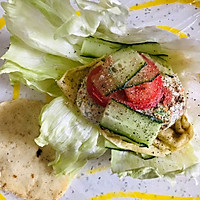 低卡时蔬鸡胸肉饼，蔬菜三明治的做法图解7