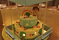 儿童双层彩虹生日蛋糕的做法