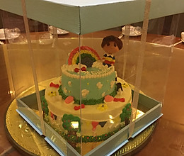 儿童双层彩虹生日蛋糕的做法