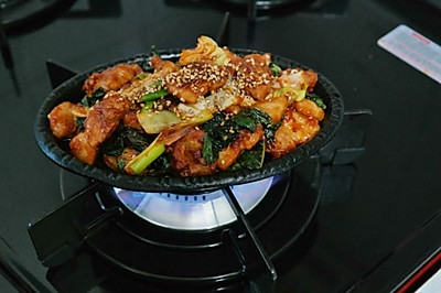 韩式铁板辣炒五花肉