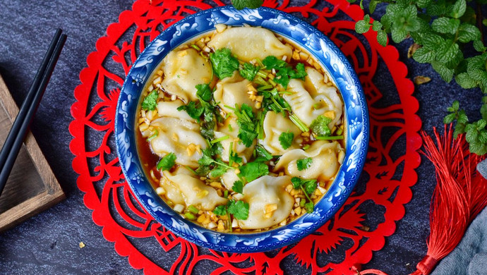 酸辣饺子汤