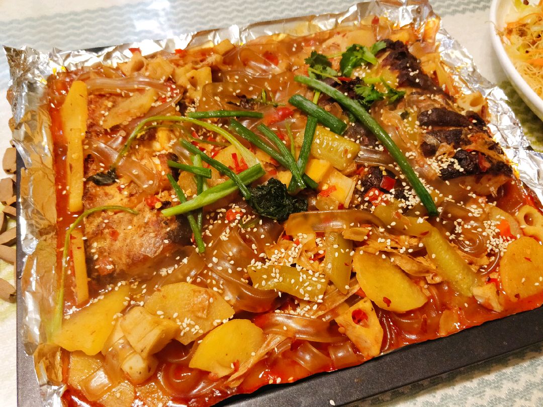 Braised fish with black bean sauce