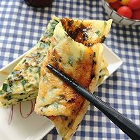 #美食视频挑战赛#韭菜鸡蛋饼家家都会做的做法图解15