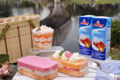 露营樱花盒子蛋糕