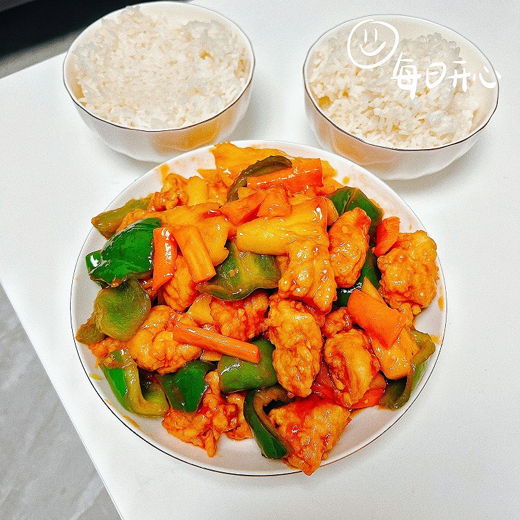 菠萝咕咾肉（鸡胸肉）的做法