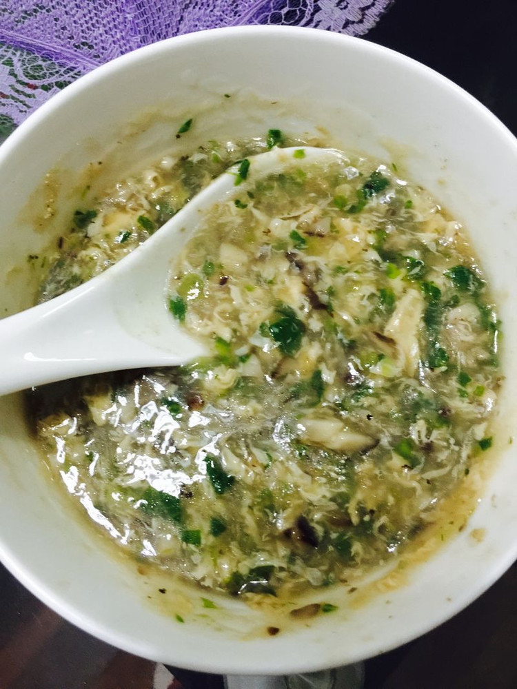 菜汤羹（家里剩菜做的）的做法