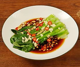 白灼油麦菜的做法