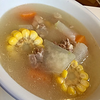 胡萝卜玉米冬瓜排骨汤的做法图解2