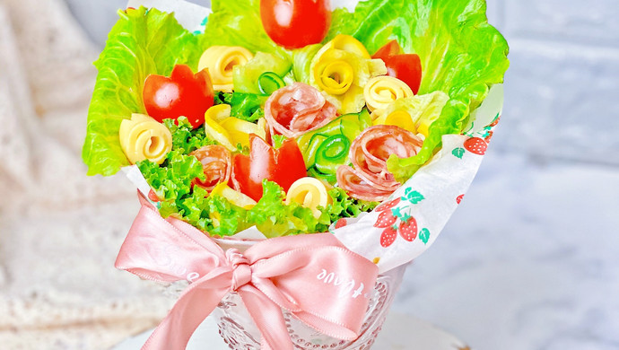 花束沙拉杯可用于各个节日纪念日