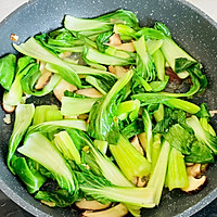 香菇油菜炒鸡蛋的做法图解4