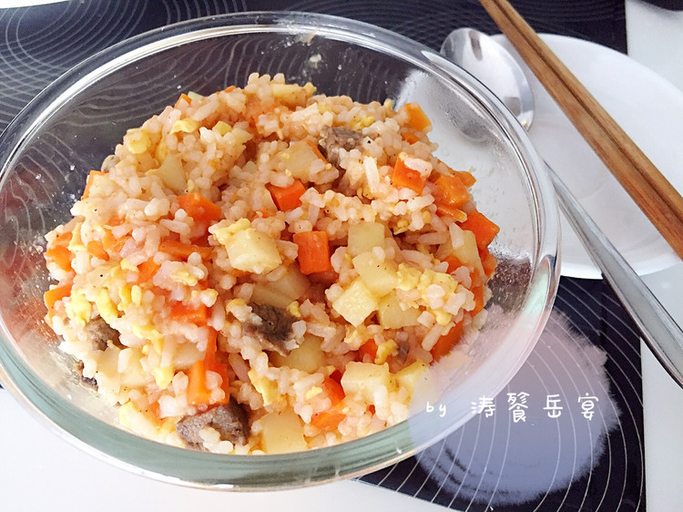 剩饭变身-牛肉烩饭的做法