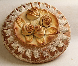 玫瑰花装饰面包的做法