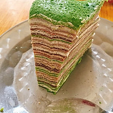 彩色千层蛋糕#安佳烘焙学院#