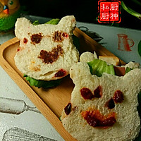 小熊四季宝三名治#趣味挤出来，及时享美味#的做法图解4