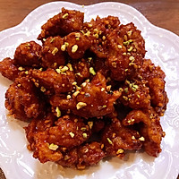 韩国街头小吃-又甜又辣的裹酱炸鸡块的做法图解7