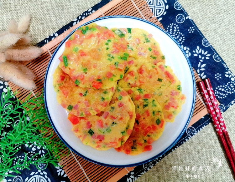 春日限定早餐鸡蛋火腿饼的做法