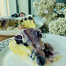 蓝莓爆浆蛋糕，蒸蛋糕