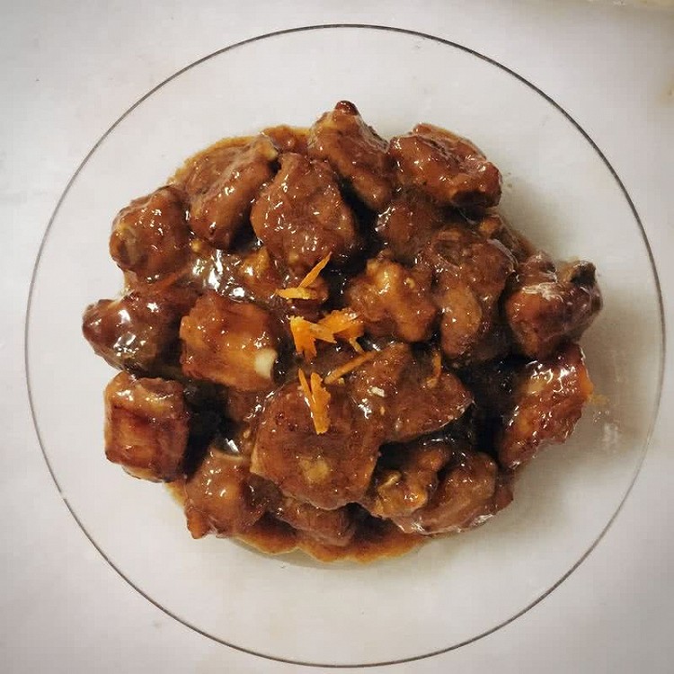 橙汁排骨的做法