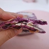 无糖无油低脂减肥紫薯饼（饺子皮版）的做法图解7
