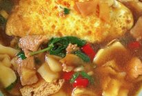 榨菜肉面片汤的做法