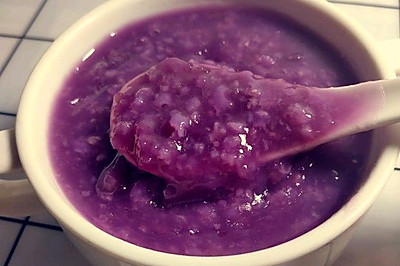 紫薯粥（不变颜色技巧）紫薯大米粥！适合月龄12+ 电饭煲版