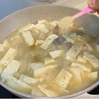 #舌尖上的乡村同款美食#肉片白萝卜豆腐汤的做法图解11