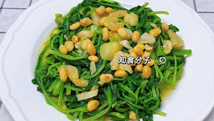 黄豆酱炒通心菜