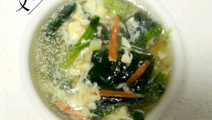 菠菜鸡蛋虾米汤