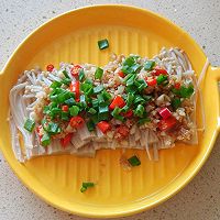 #李锦记旧庄蚝油鲜蚝鲜煮#蒜蓉清蒸金针菇的做法图解13