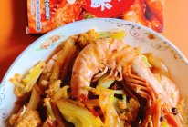 #豪吉小香风 做菜超吃香#干锅花菜大虾的做法