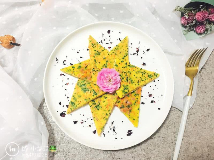 培根胡萝卜蛋饼的做法