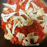 家常减脂餐之茄汁花菜焖冻豆腐的做法图解5