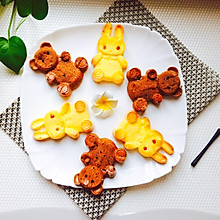 #安佳儿童创意料理#好朋友—小白兔和小黑熊