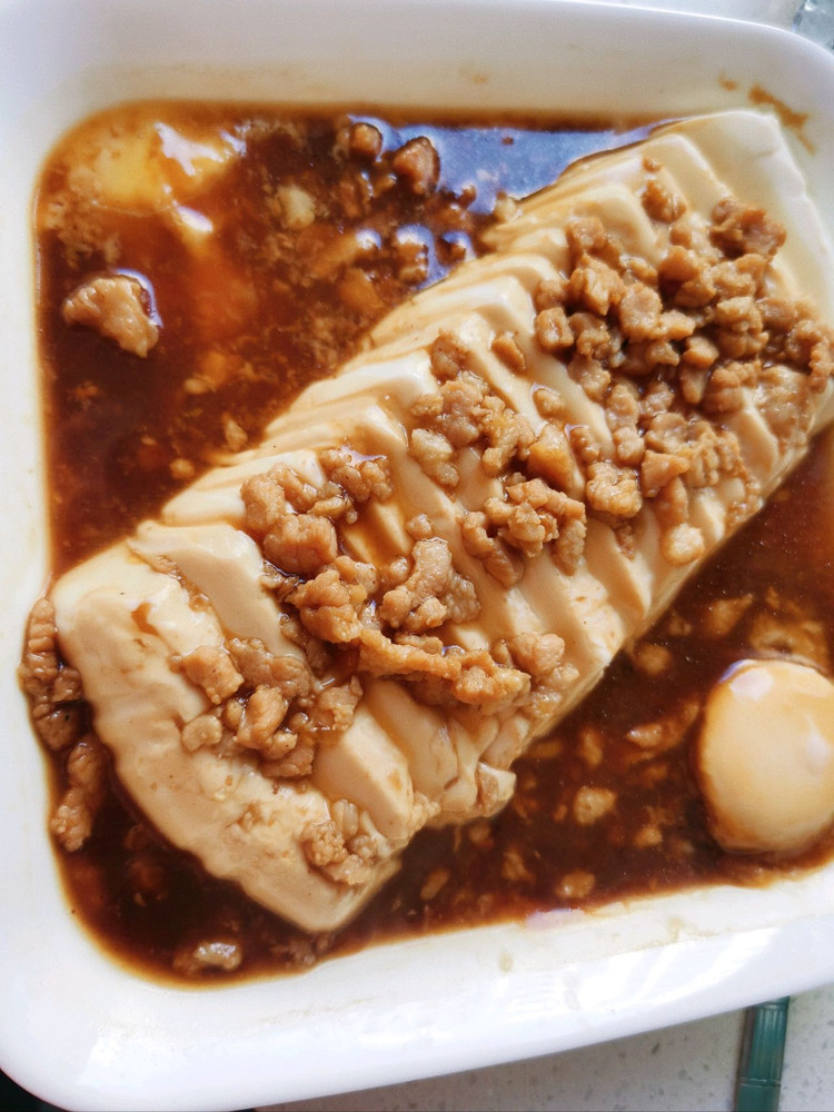 肉沫蒸内酯豆腐————关键词：减脂、好吃的做法