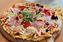 用意大利螺丝面做出不用烤的比萨的做法