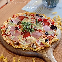 用意大利螺丝面做出不用烤的比萨