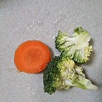 西兰花胡萝卜蒸蛋的做法图解1