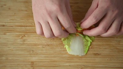 翡翠白菜卷 超高颜值的素食美味——（多动图，孔瑶的食谱）的做法图解8