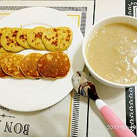 宝宝营养食谱——香蕉鸡蛋饼配玉米粥的做法图解7