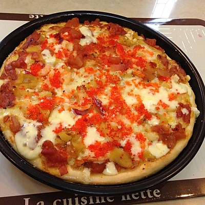 鲜虾蟹子海鲜pizza