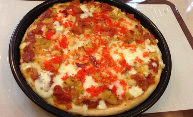 鲜虾蟹子海鲜pizza