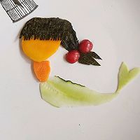 创意水果  美人鱼的做法图解5